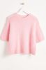 Oliver Bonas Pink Fluffy Knitted Shell Top
