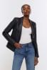 River Island Faux Leather Quilted Blazer
