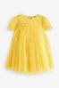 Yellow Mesh Party Dress (3mths-7yrs)