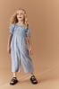Blue Ditsy Printed Jumpsuit (3-16yrs)