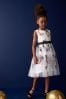 Butterfly Embroidered Mesh Tie Back Party Dress (3-16yrs)