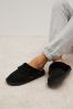 Black Suede Mule Slippers