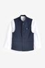 Neutral Nehru Collar Waistcoat & Shirt Set (3-16yrs)