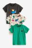 <span>Hellgrün/Bauernhoftiere</span> - Kurzärmelige T-Shirts mit Motiv, 3er-Pack (3 Monate bis 7 Jahre)