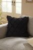 Black Chevron Bobble Cushion, 43 x 43cm