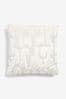 White Valencia Velvet Cushion, 40 x 59cm