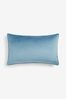 Blue Matte Velvet Cushion, 59 x 59cm