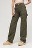 Green Superdry Wide Carpenter Trousers