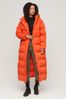 Black Superdry Maxi Hooded Puffer Coat