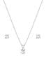 Simply Silver 925 Round Cubic Zirconia Necklace And Earring Set - Gift Boxed