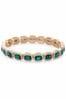 Jon Richard Emerald Crystal Rectangle Stretch Bracelet