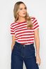 Red Long Tall Sally Stripe Crew Neck T-Shirt