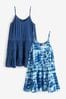 Simply Be Blue Tie Dye Value Beach Dresses 2 Pack