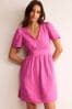 Pink Boden Eve Double Cloth Short Dress