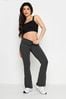 Charcoal Grey PixieGirl Petite Fold Over Waist Flared Leggings