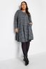 Grey Yours Curve Soft Touch Pocket Dress