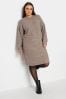 Brown Yours Curve Soft Touch Jumper Dress