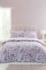 Catherine Lansfield Isadora Floral Reversible Lilac Duvet Cover Set