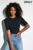 Black Only Puff Sleeve Top