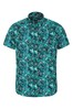 <span>Blau</span> - Mountain Warehouse Herren Kurzärmeliges Hemd mit Tropenprint