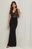 Lipsy Artwork V Neck Maxi Dress
