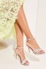 Silver Lipsy Barely There Heeled Sandal, Regular Fit