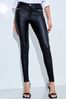 Solid Black Lipsy Mid Rise Skinny Jeans