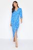 Blue Long Tall Sally Zebra Print Tea Dress