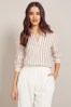 Ivory Friends Like These Linen Look Button Through Long Sleeve Shirt, Regular