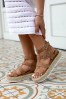 <span>Hellbraun</span> - Linzi Kenzi Römer-Espadrilles aus Nubuk mit Plateausohle