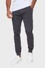 Green Threadbare Slim Fit Cuffed Casual Trousers With Stretch