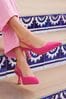 Pink Linzi Presley Slingback Court Shoes With Stiletto Heel