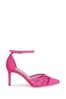 Pink Linzi Serri Court Stiletto Heels With Mesh Front Detail
