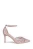 Rose Gold Linzi Serri Court Stiletto Heels With Mesh Front Detail