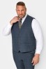 BadRhino Big & Tall Tweed Wool Mix Check Suit Waist Coat