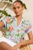 Green Floral V&A | Love & Roses V Neck Jersey Short Sleeve T-Shirt, Regular