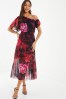 Quiz Chiffon Floral Print Asymmetric Dress