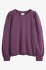 Purple Hush Emilia Ruffle Purple Sweatshirt