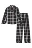 Black White Plaid Victoria’s Secret Cotton Flannel Long Pyjamas