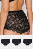 Yours Curve 3 Pack Lace Back Knickers