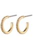 Gold Plated PILGRIM Roberta Small Crystal Hoop Earrings