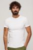 Optic White Superdry Organic Cotton Vintage Embroidered T-Shirt