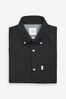 Navy Blue Easy Iron Button Down Oxford Shirt, Slim Fit Single Cuff