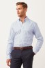 Pink Bengal Stripe Easy Iron Button Down Oxford Shirt, Regular Fit Single Cuff
