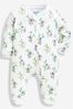 <span>Weiß/Koala</span> - Jojo Maman Bébé Bedruckter Baby-Schlafanzug aus Baumwolle mit Reißverschluss