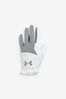 Grey/White Under Armour Golf Mdeal Gloves