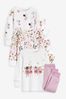 Ecru White/Pink Fairy 3 Pack Pyjamas (9mths-8yrs)
