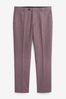 Rose Pink Wool Blend Donegal Suit: Trousers
