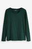 Forest Green Long Sleeve Crew Neck Top