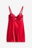 Lipsy Red Embroidered Cupped Slip